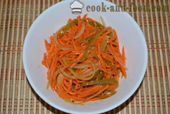 Yksinkertainen salaatti Korean porkkana ja kurkku - miten ruokaa Korean salaattia porkkanoita ja kurkkuja, jossa askel askeleelta resepti kuvat