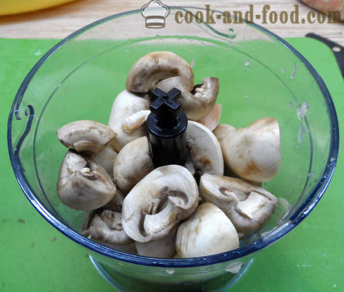 Pesiä jauhelihan sieniä ja juustoa - miten pesiä lihaa ja sieniä, askel askeleelta resepti kuvat