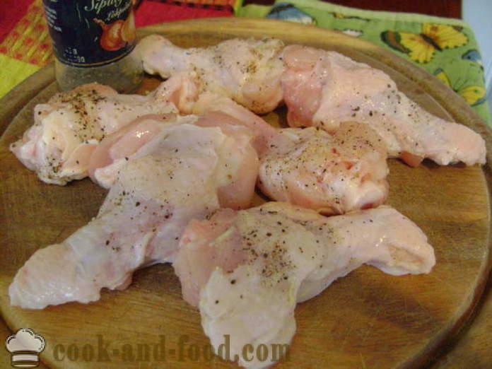 Kanansiivet taikina pannulle - miten ruokaa kanansiipiä taikina, jossa askel askeleelta resepti kuvat