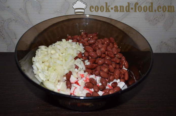 Yksinkertainen salaattia punaiset pavut tomaatit - miten valmistautua salaatti punaiset pavut, askel askeleelta resepti kuvat