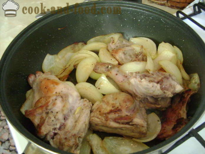 Kani kermassa haudutettua - miten ruokaa jänispata kermaviili, askel askeleelta resepti kuvat