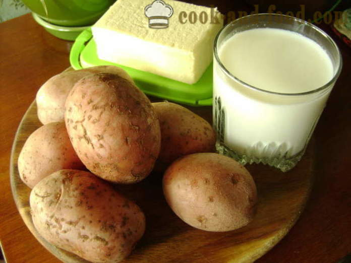 Perunamuusia maitoa - miten ruokaa perunamuusia, askel askeleelta resepti kuvat