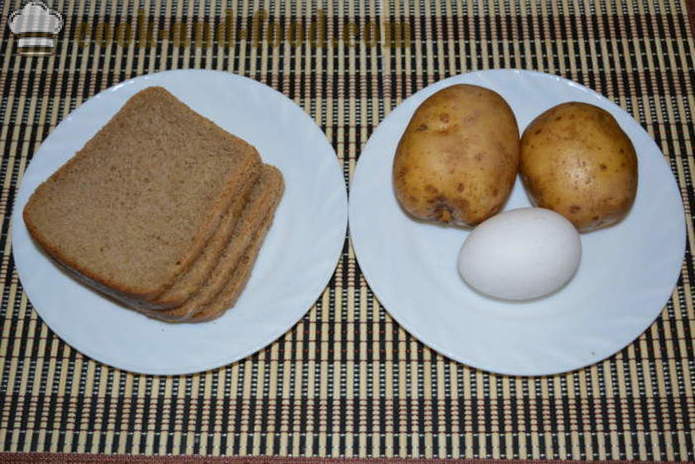Kuuma voileipiä raastettua raakaa perunaa - miten tehdä kuuma voileipiä pannulle, askel askeleelta resepti kuvat