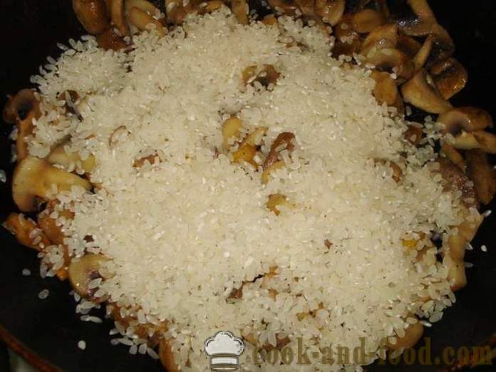 Sienirisottoa sieniä - miten ruokaa risotto kotona, askel askeleelta resepti kuvat