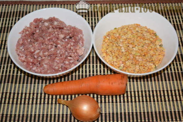 Hernekeitto liha - miten ruokaa hernekeitto vuonna multivarka nopeasti, askel askeleelta resepti kuvat