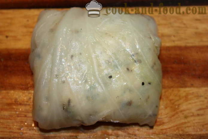 Pihvi kaali ja juustoa pannulla - miten ruokaa pihvi kaalilla, askel askeleelta resepti kuvat