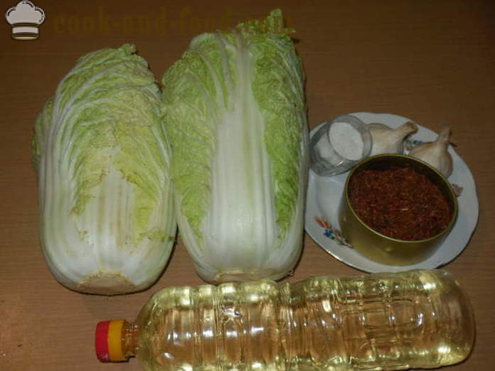 Kiinankaali Kimchi Korean - miten tehdä Kimchi kotona, askel askeleelta resepti kuvat