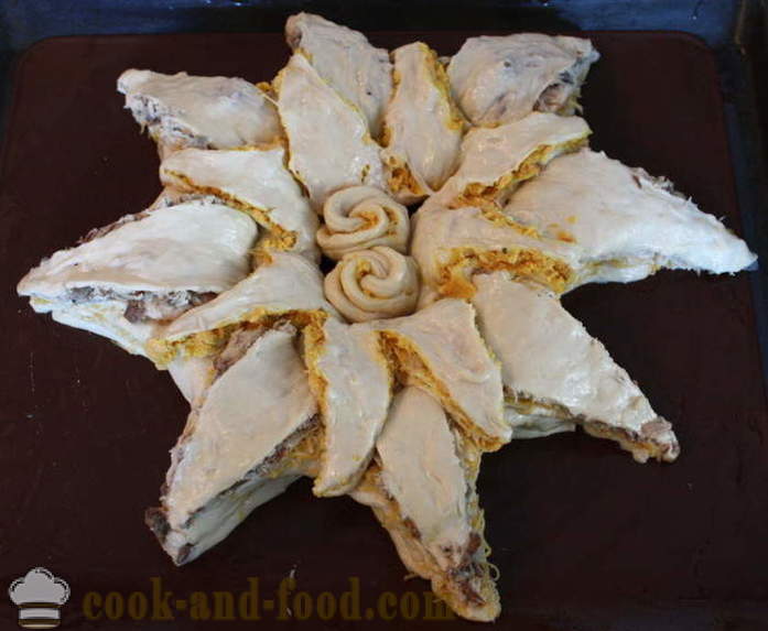 Kala piirakka taikina uunissa - miten ruokaa kala kakku, askel askeleelta resepti kuvat