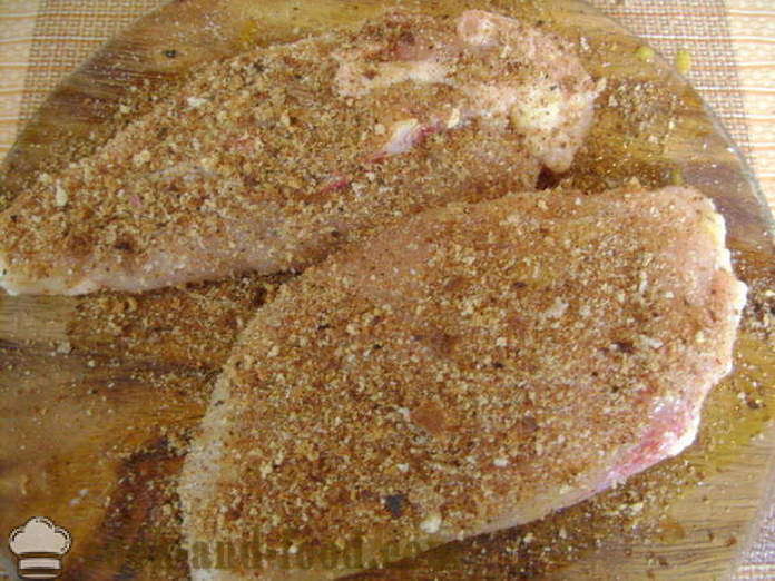Kananrintaa takki munakas pannulla - miten ruokaa kanan rinnat alla turkin illalliselle, jossa askel askeleelta resepti kuvat