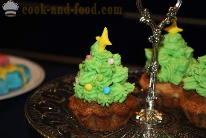 Joulu kakkuja - miten ja koristella kakkuja uudenvuoden, jossa askel askeleelta resepti kuvat