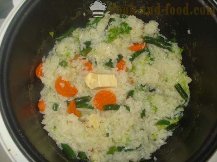 Riisiä vihanneksia multivarka - miten ruokaa riisiä vihanneksia multivarka, askel askeleelta resepti kuvat