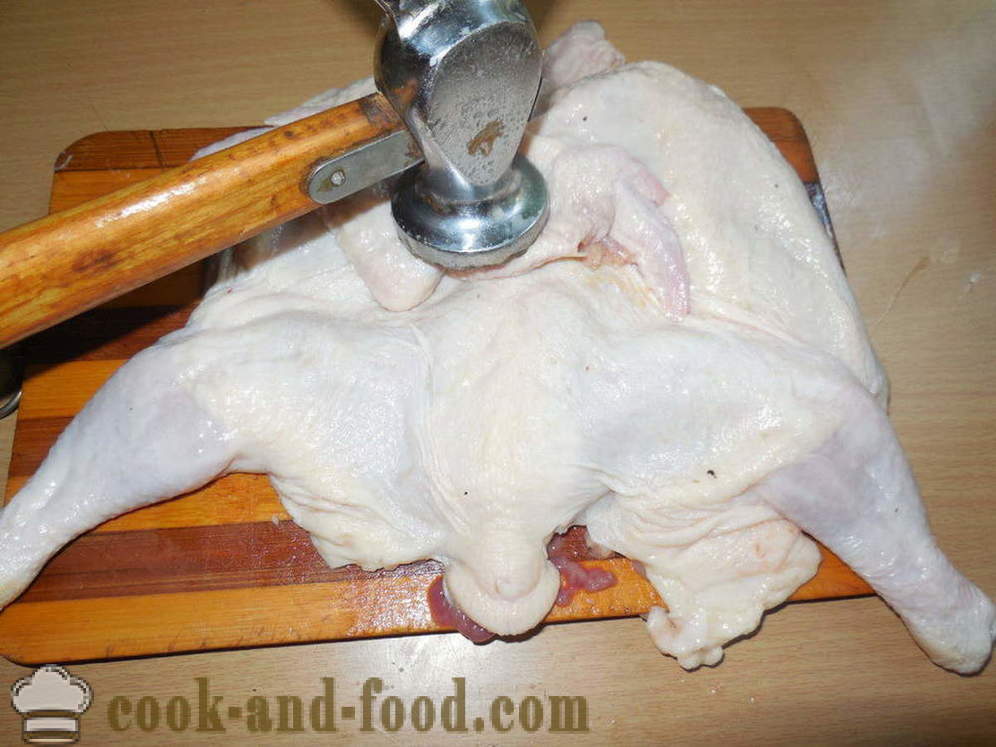 Kana tupakka multivarka - miten ruokaa kana tupakka multivarka liesi, askel askeleelta resepti kuvat