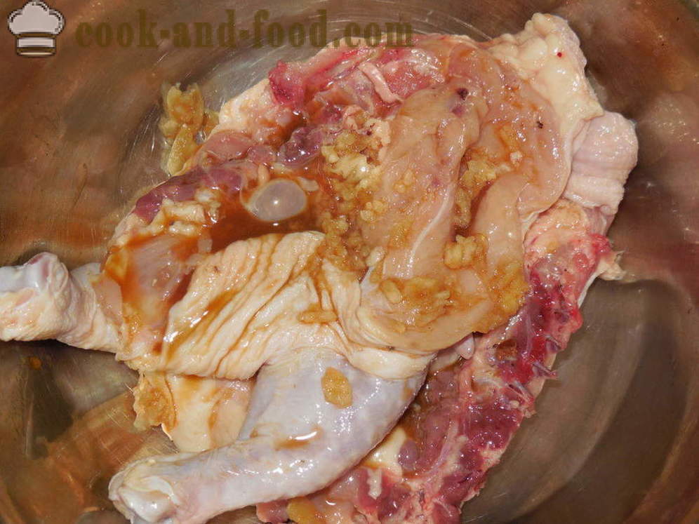 Kana tupakka multivarka - miten ruokaa kana tupakka multivarka liesi, askel askeleelta resepti kuvat