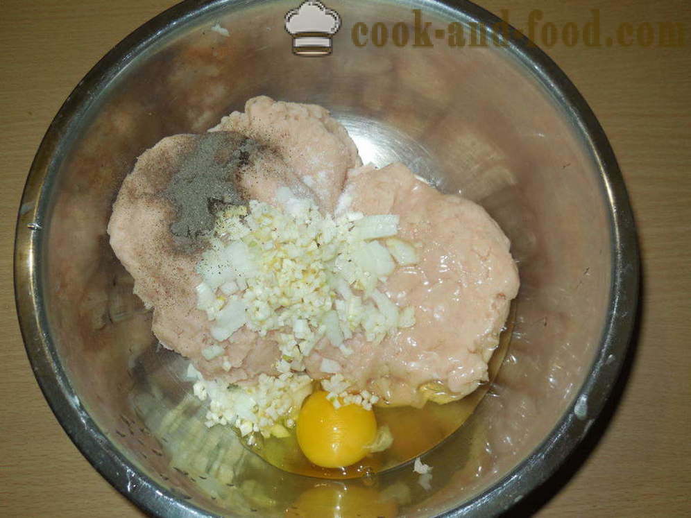Höyry liha rulla viiriäisen munia - miten ruokaa lihamureke munia pari, jossa askel askeleelta resepti kuvat