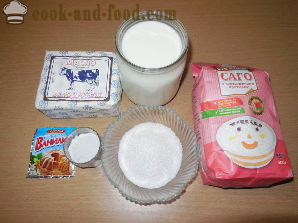 Saagosta maito puuro - miten ruokaa puuroa saagoa maidosta, askel askeleelta resepti kuvat
