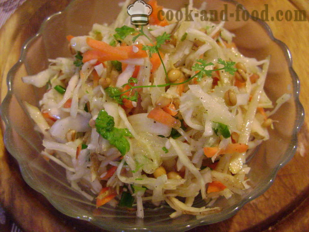 Vitamiini salaatti kaali, porkkanat, maa-artisokka - miten vitamiini salaatti, askel askeleelta resepti kuvat