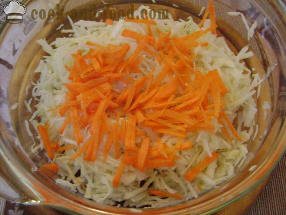Vitamiini salaatti kaali, porkkanat, maa-artisokka - miten vitamiini salaatti, askel askeleelta resepti kuvat