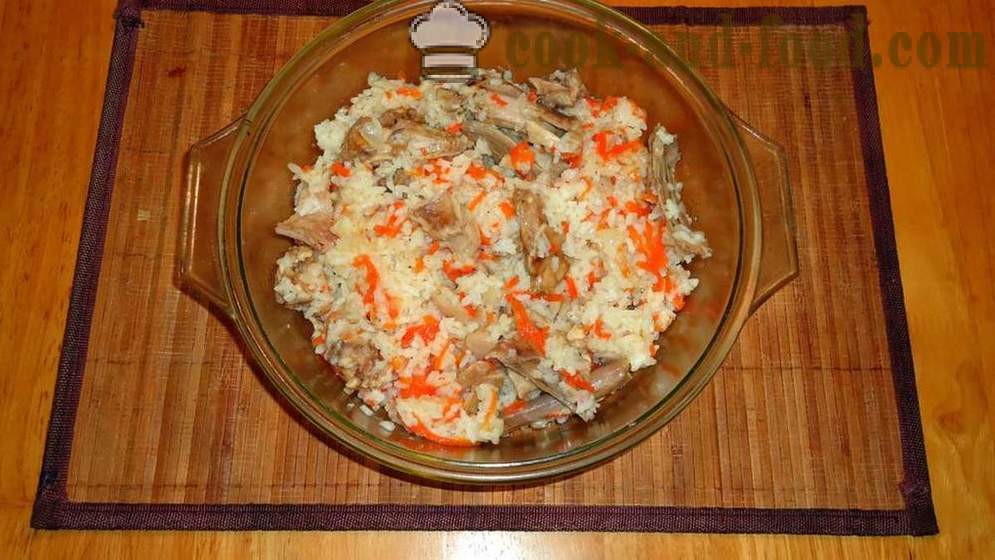 Pilaf kani multivarka - miten ruokaa risotto kani multivarka, askel askeleelta resepti kuvat