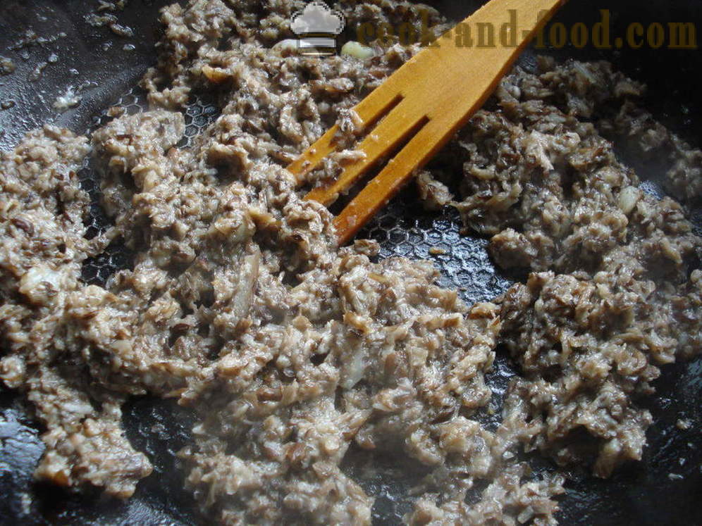Sienirihmasto - miten ruokaa sienirihmasto keitettyä sieniä, askel askeleelta resepti kuvat