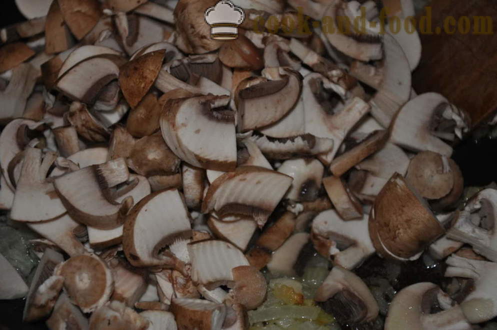 Herkullinen sienikeitto sieniä - miten ruokaa sienikeitto sieniä, askel askeleelta resepti kuvat
