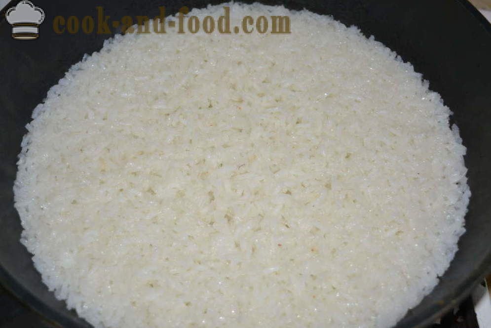 Miten kokki riisin koristeeksi mureneva - miten ruokaa rapeaksi riisiä pannulla, askel askeleelta resepti kuvat