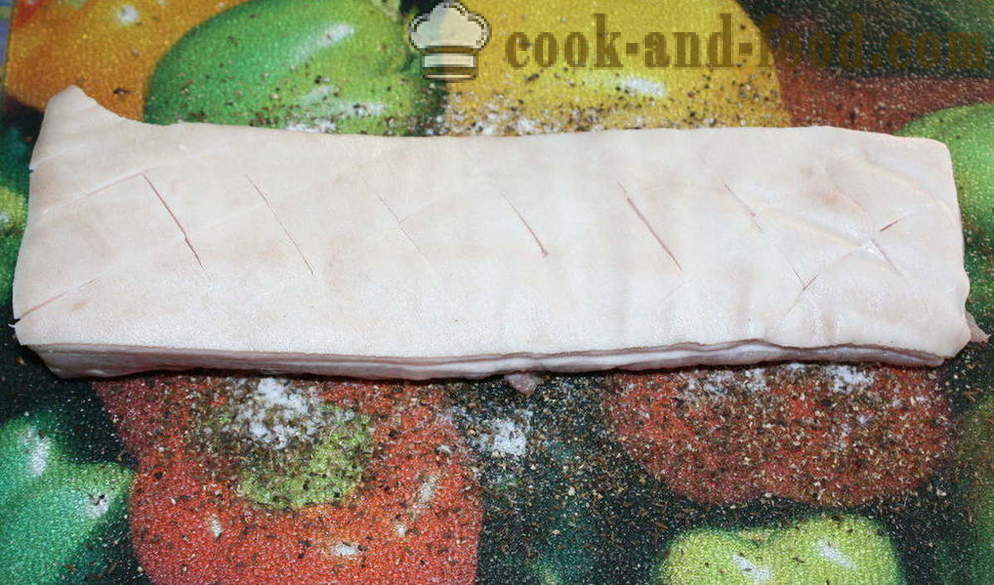 Pekonia, paistetaan uunissa perunoiden - miten leipoa herkullista rinta uunissa, jossa askel askeleelta resepti kuvat