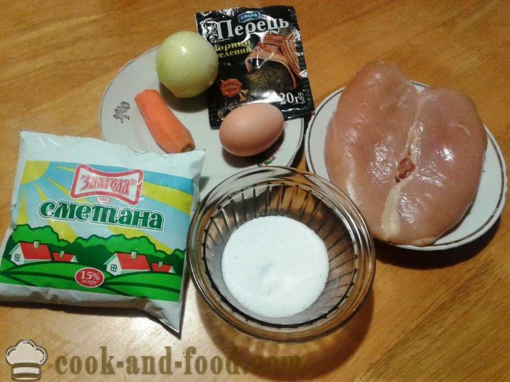 Kyljykset kananrinnan smetanan - miten ruokaa jauhettu broilerin rintaa kyljykset, askel askeleelta resepti kuvat