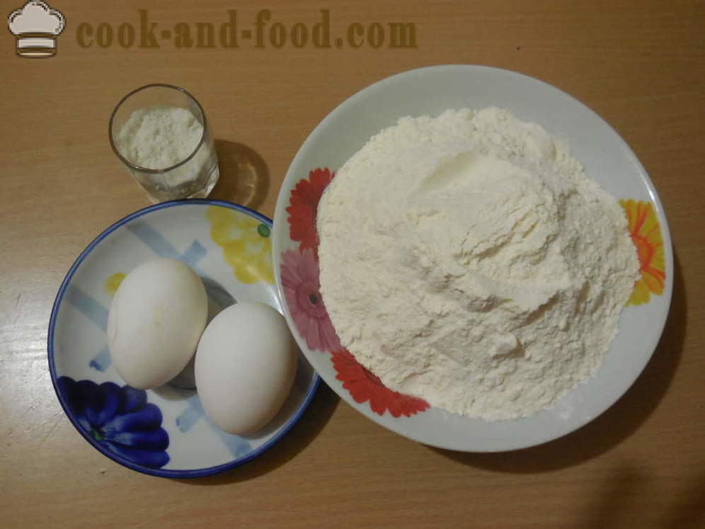 Pasta munat, ilman vettä - miten tehdä kotitekoisia nuudelit keittoa, askel askeleelta resepti kuvat