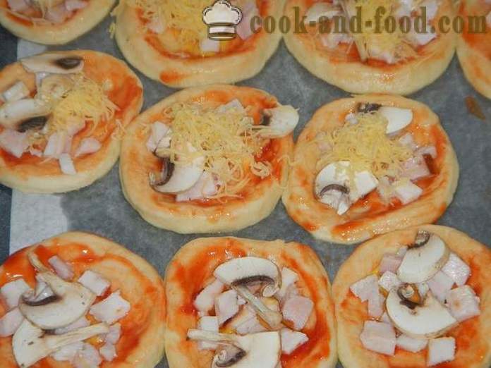 Mini pizzat taikina uunissa - miten tehdä mini-pizzaa kotona, askel askeleelta resepti kuvat