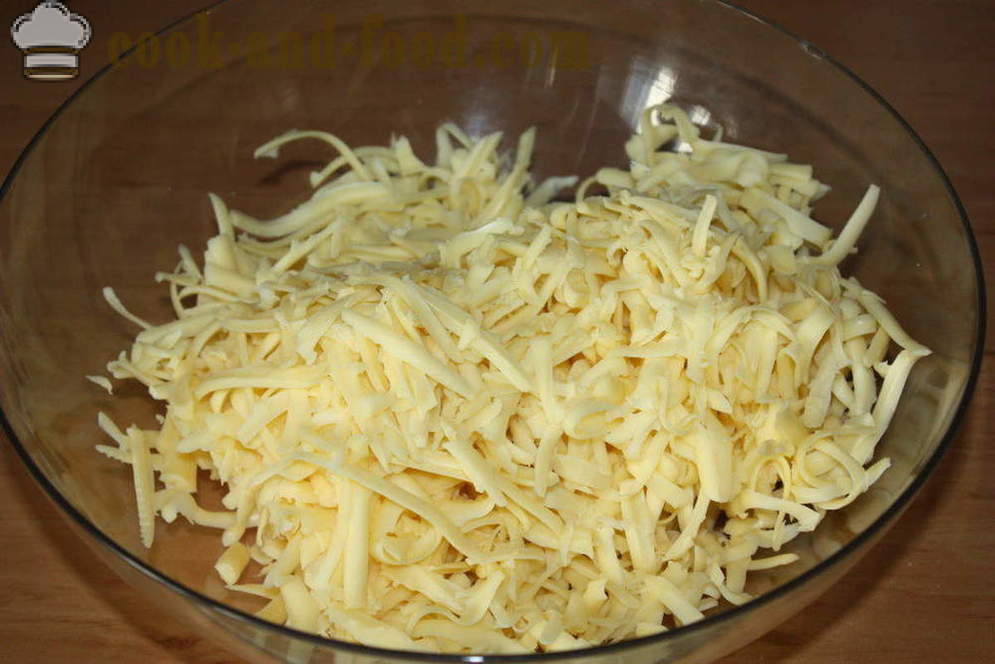 Kylmä alkupala juustoa - miten ruokaa välipala juustoa sulanut uunissa, jossa askel askeleelta resepti kuvat