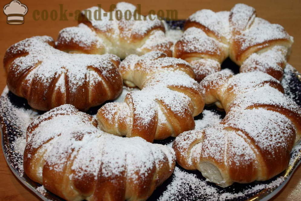Croissantteja vaniljakastike - miten tehdä croissanteja kotona, askel askeleelta resepti kuvat