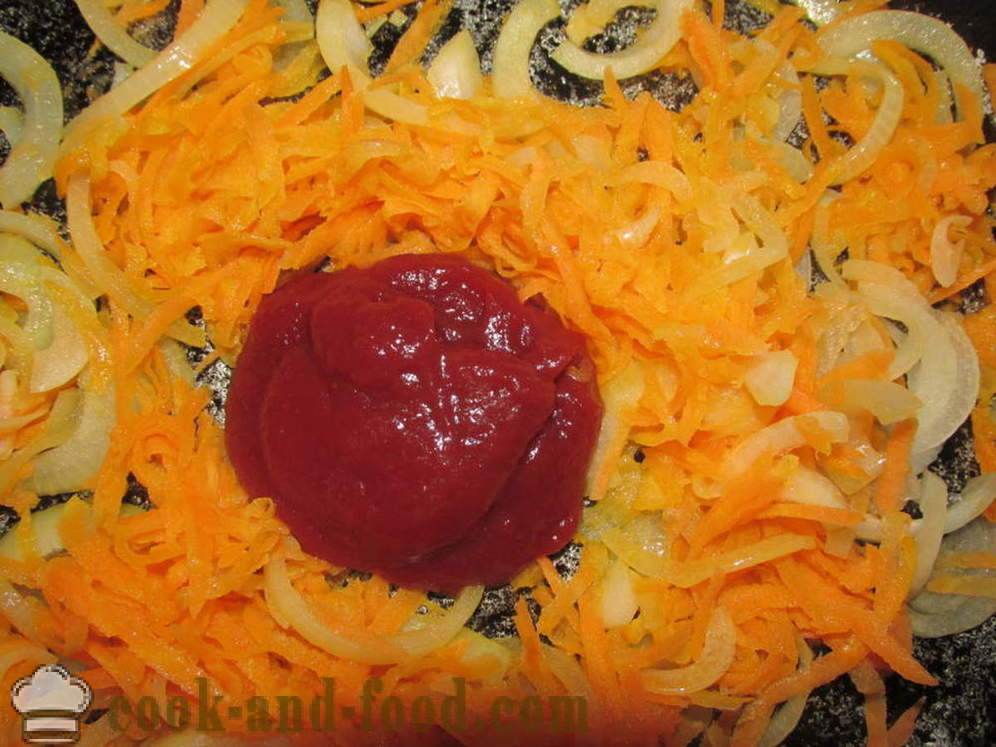 Täytetyt pippuria lihan ja sieniä - miten ruokaa täytetyt paprikat, askel askeleelta resepti kuvat