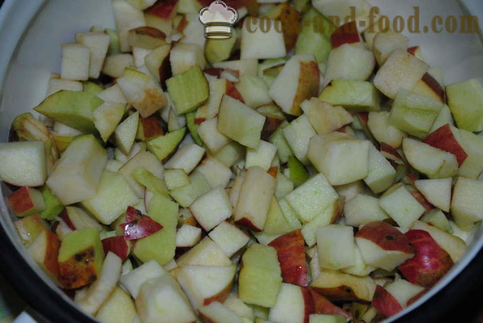 Piparkakut kakku kefir omenoita ja pähkinöitä - miten ruokaa kakku kefir, askel askeleelta resepti kuvat