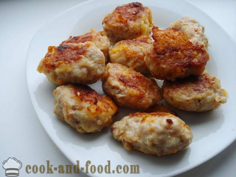 Kana lihapullat ja juuston multivarka - miten ruokaa hampurilaiset multivarka, askel askeleelta resepti kuvat