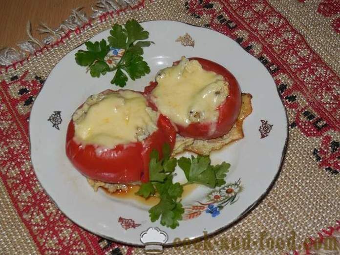 Alkuperäinen munakokkelia tai tomaatteja herkullinen tomaatti muna ja juusto - miten ruokaa munakokkelia, askel askeleelta resepti kuvat