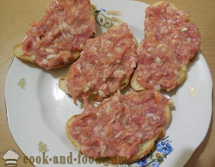 Kuuma voileipiä lihaa, paistettua pannulla - miten tehdä kuuma voileipiä lihaa, askel askeleelta resepti kuvat