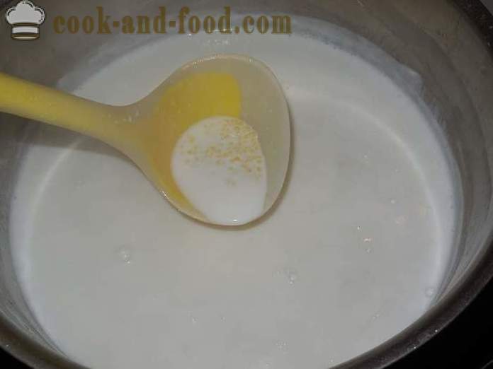 Hirssi puuroa maitoa - miten ruokaa hirssi puuroa maitoa, askel askeleelta resepti kuvat
