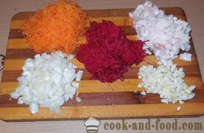 Classic, kuumaa keittoa punajuurikeitto liha - miten ruokaa punajuurikeitto, askel askeleelta resepti kuvat