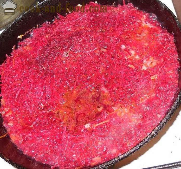 Classic, kuumaa keittoa punajuurikeitto liha - miten ruokaa punajuurikeitto, askel askeleelta resepti kuvat