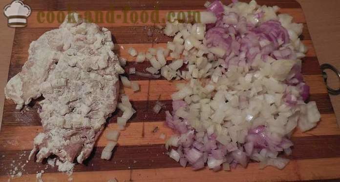 Kotitekoinen porsaankyljyksiä sipulia pannulla - miten valmistaa herkullisia pihvejä, askel askeleelta resepti kuvat