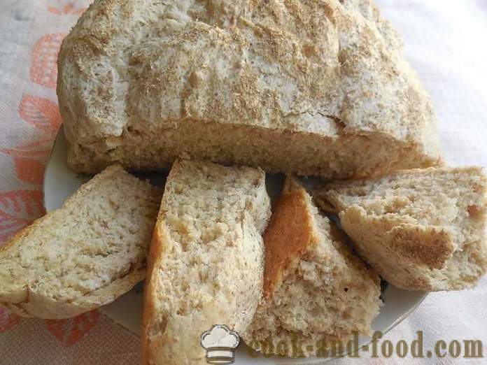 Herkullista ja terveellistä vehnäleseitä vilja täysjyvä - miten tehdä kotona leivottua leipää, yksinkertainen resepti ja askel askeleelta kuva