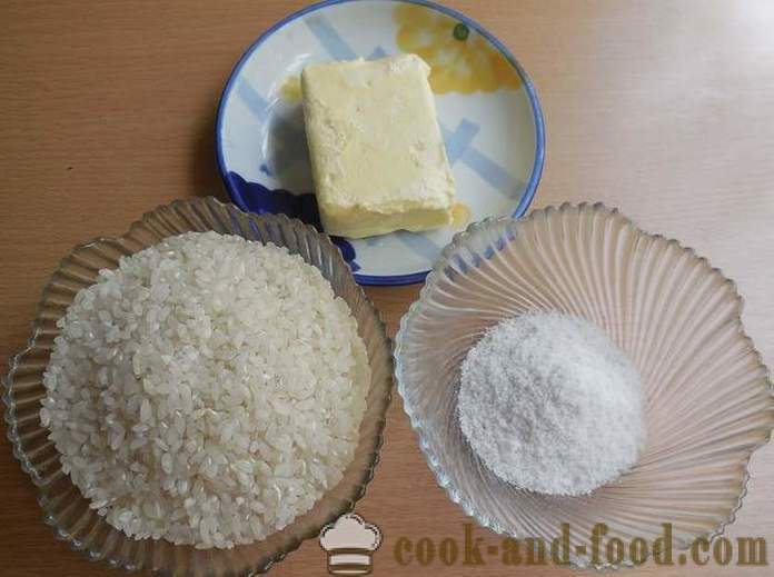 Miten kokki riisipuuro veden päälle koristeeksi - resepti valokuvalla