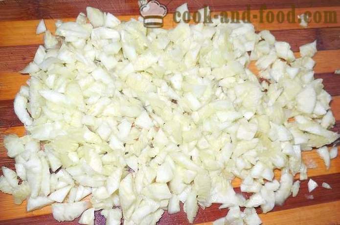 Kesäkurpitsat paistetaan uunissa jauheliha: riisi sienillä ja juustoa - miten ruokaa täytetty kesäkurpitsa uunissa, jossa askel askeleelta resepti kuvat