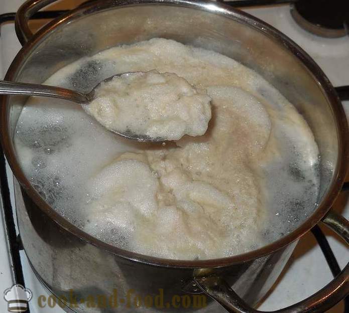 Keitto nyytit lihalientä - miten tehdä pyöryköitä munat ja jauhot - askel askeleelta resepti kuvat