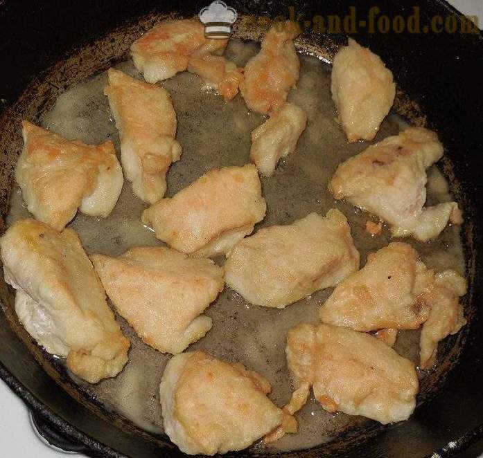 Miten ruokaa kanaa pannulla tärkkelystä - mehukas ja maukas - resepti kuvallinen