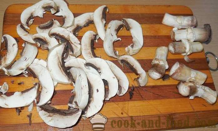 Herkullinen lämmin voileipiä sienet - resepti kuuma voileipiä uunissa - valokuvista