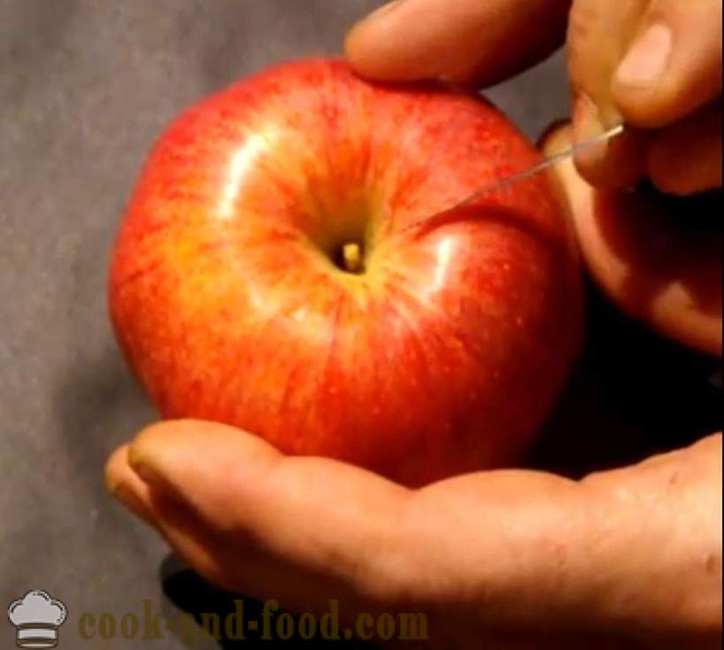Hedelmiä koristeet ruokia, kakku, pöytä, tai veistämällä pois omena valokuvan, videon