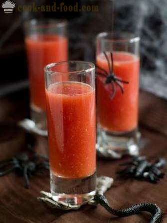 Tomaattikeitto gazpacho tai resepti Halloween: alkoholittoman juoman tomaatti 