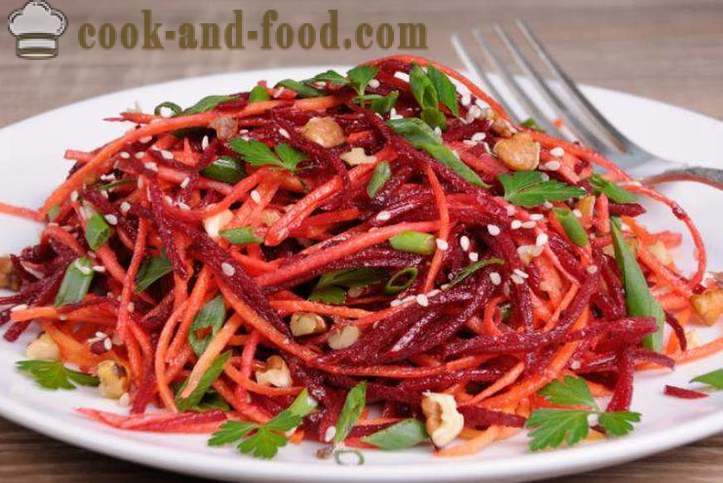 Vitamiinipitoisilla ateriat: 5 salaatti reseptejä punajuuret ja porkkanat - video reseptejä kotona