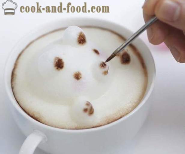 Piirrokset Kahvi: maalaus latte art